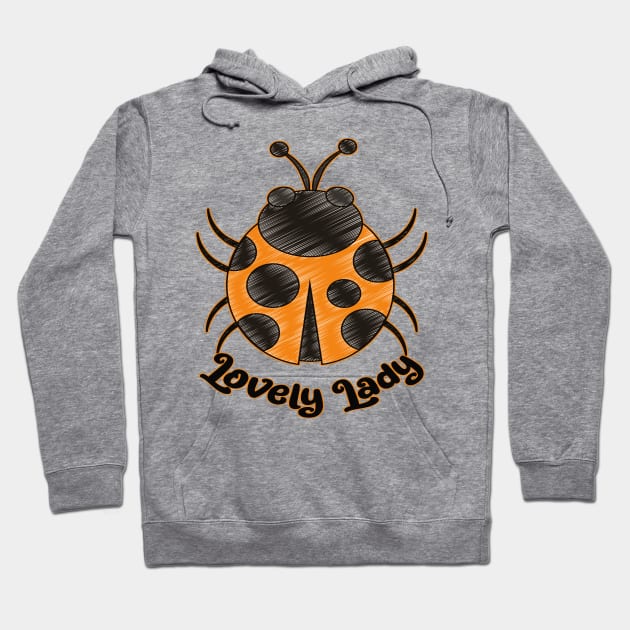 Cute Orange Color Ladybug - Lovely Lady Hoodie by Animal Specials